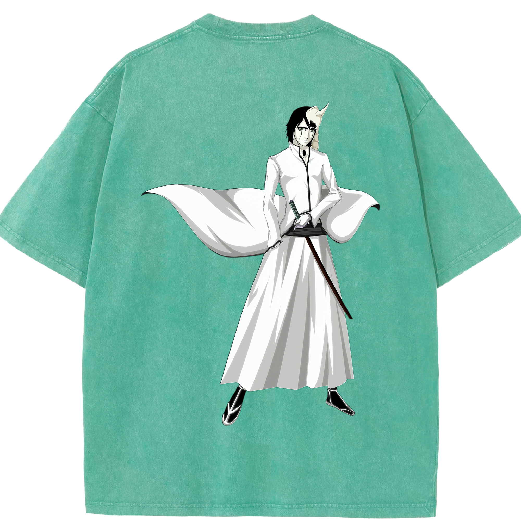 （画像用） ブリーチ ウルキオラ·シファー BLEACH Ulquiorra cifer 綿100% ヴィンテージ風 半袖Tシャツ（背面プリント）